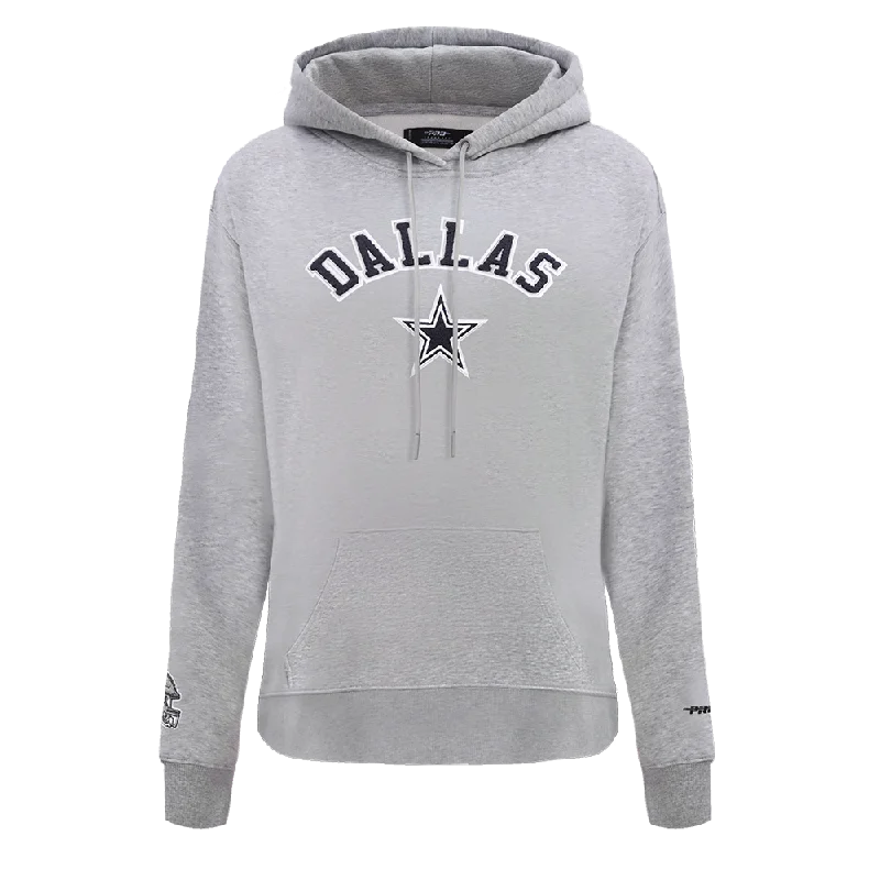 NFL DALLAS COWBOYS CLASSIC WOMEN'S PO HOODIE (HEATHER GREY)