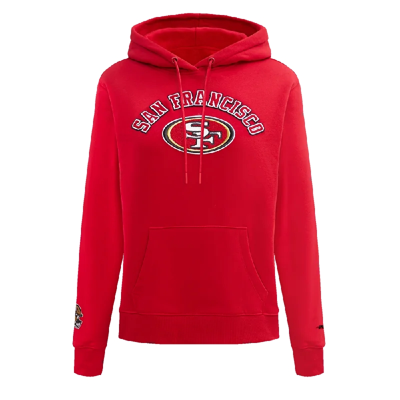 NFL SAN FRANCISCO 49ERS CLASSIC FLC PO HOODIE (RED)