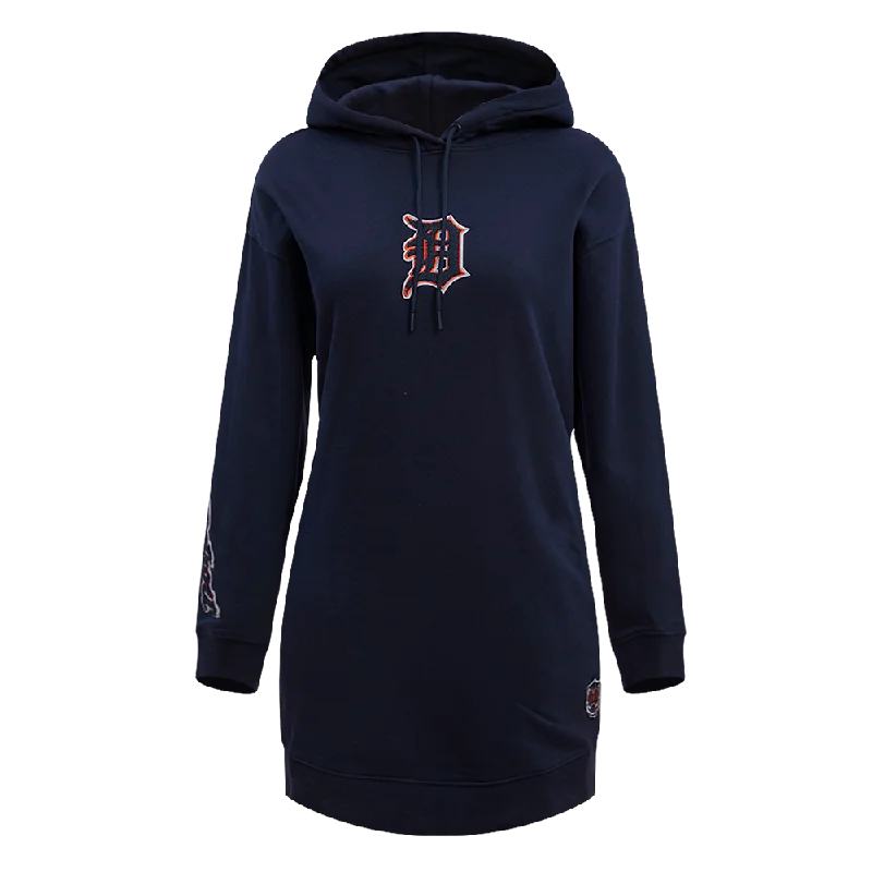 MLB DETROIT TIGERS CLASSIC WOMEN'S HOODIE DRESS (MIDNIGHT NAVY)