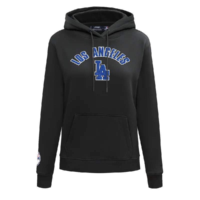 MLB LOS ANGELES DODGERS CLASSIC WOMEN'S PO HOODIE (BLACK)