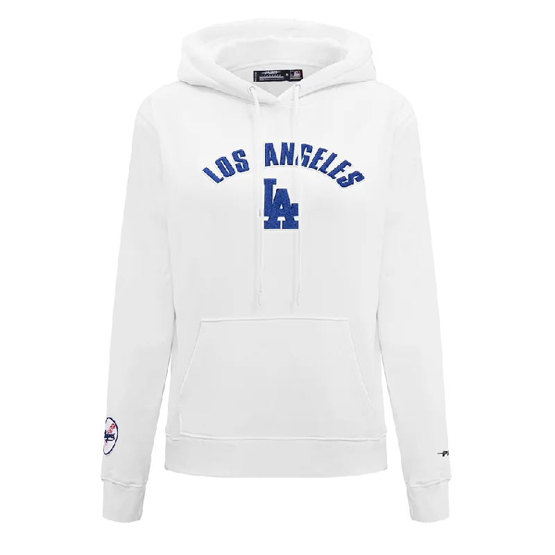 MLB LOS ANGELES DODGERS CLASSIC WOMEN'S PO HOODIE (WHITE)