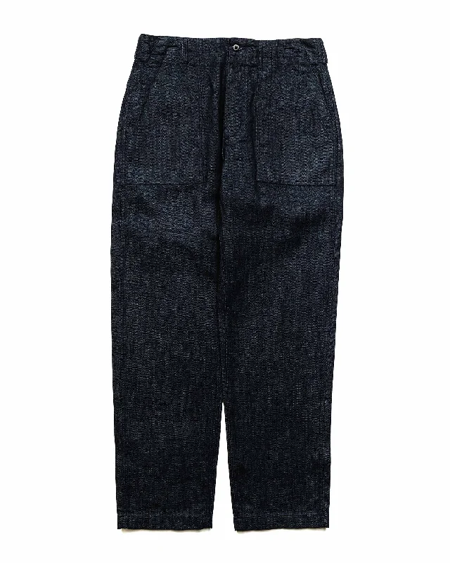 Engineered Garments Fatigue Pant Indigo Cotton Broken Denim