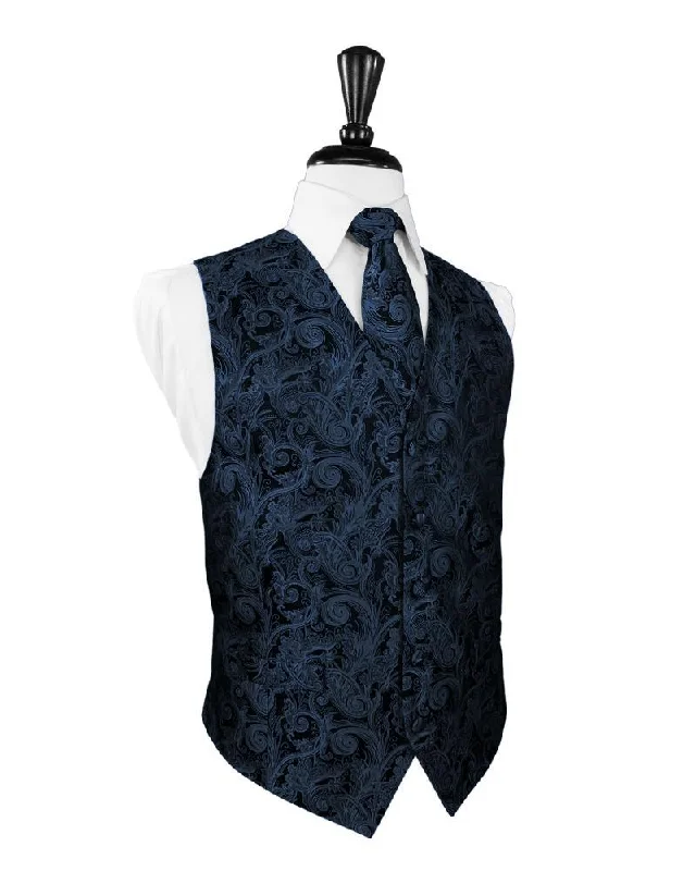 Peacock Tapestry Tuxedo Vest