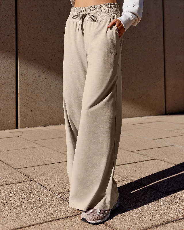 Restore CloudFLX Wide Leg Pants - Oatmeal Marl