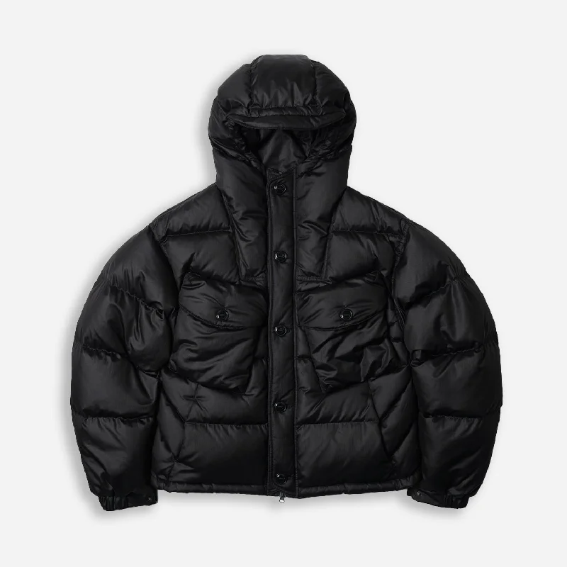 SMOCK PUFFER DOWN PARKA - BLACK