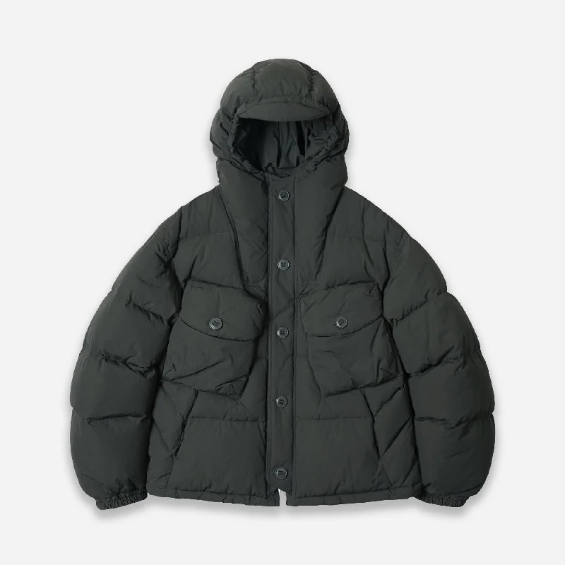 SMOCK PUFFER DOWN PARKA - DARK GREEN