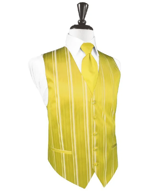 Sunbeam Striped Satin Tuxedo Vest