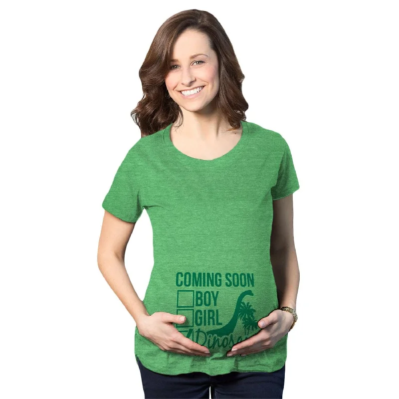 Coming Soon: Dinosaur Maternity T Shirt