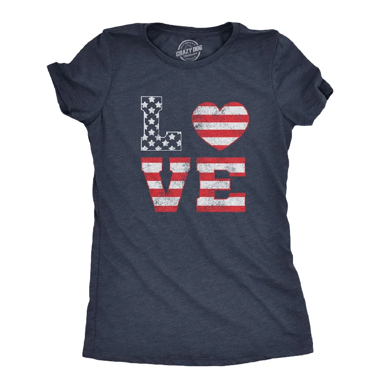 Love American Flag Women's T Shirt