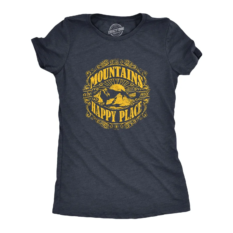 Mountains Are My Happy Place Women's T Shirt