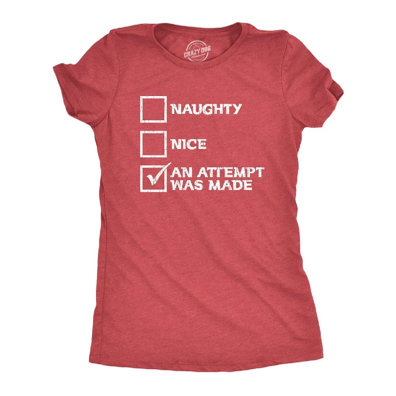 Naughty Nice An Attempt Was Made Women's T Shirt