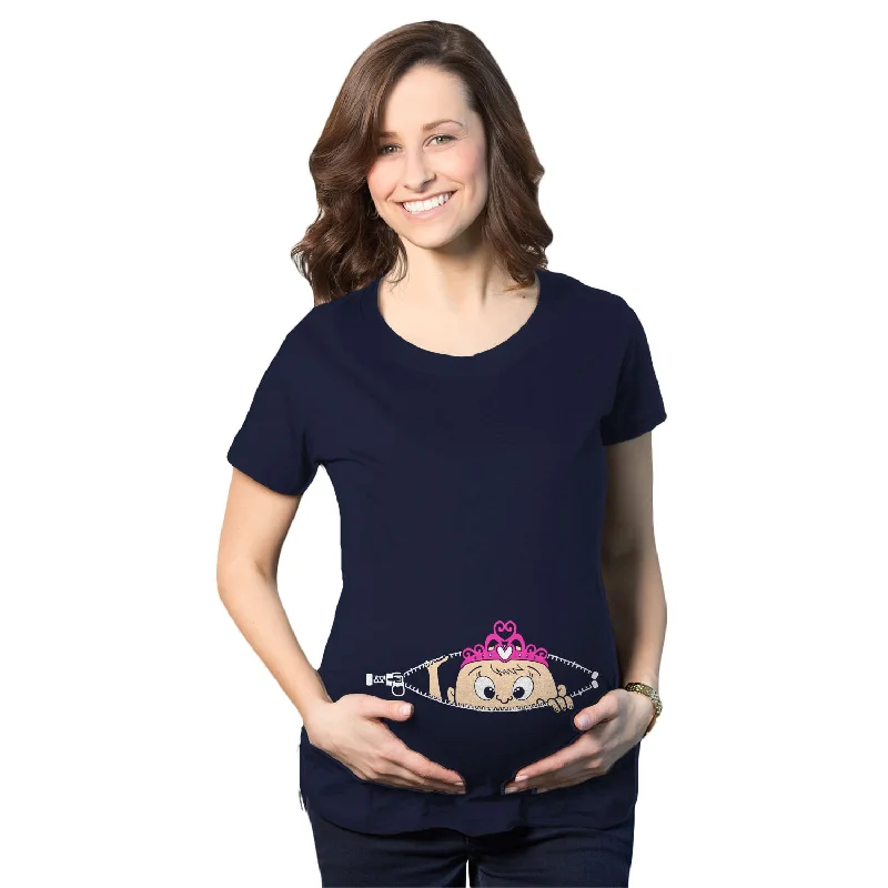 Peeking Princess Maternity T Shirt