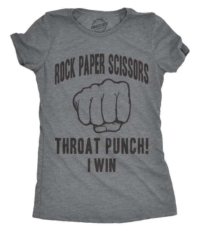 Rock Paper Scissors Throat Punch Women's T Shirt