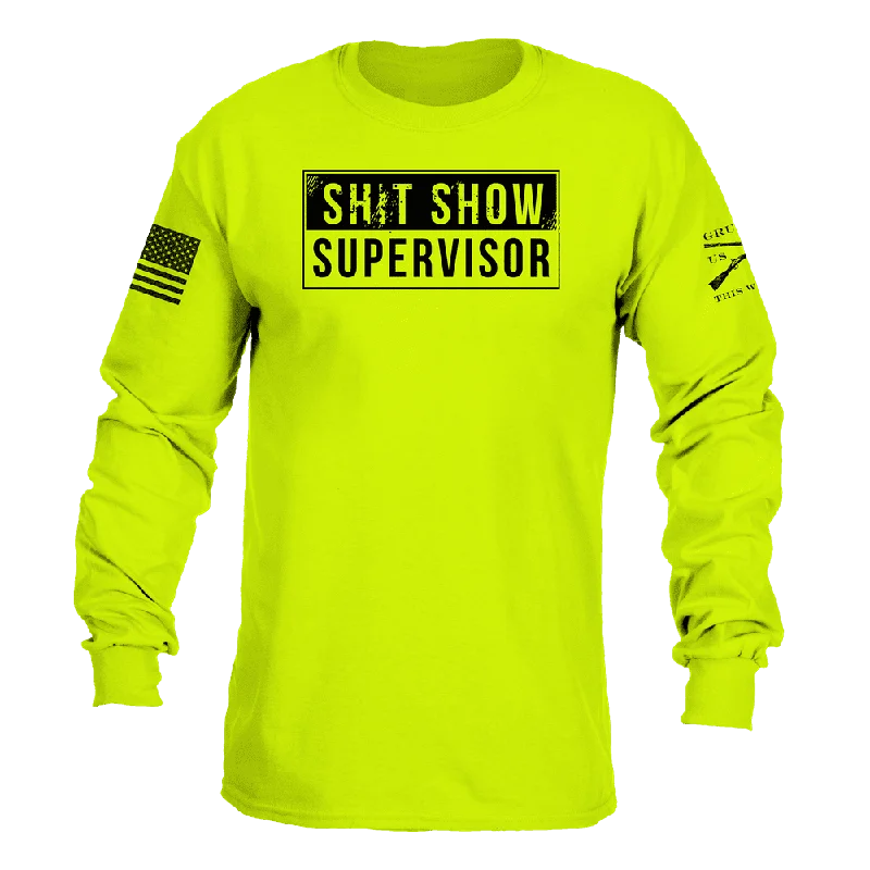 Sh*t Show Supervisor Long Sleeve - Safety Green