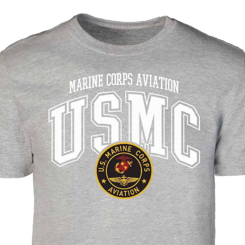 Marine Corps Aviation Arched Patch Graphic T-shirt