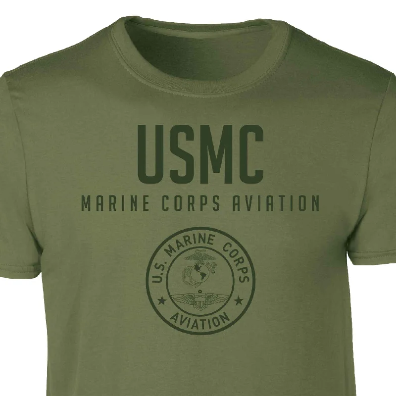 Marine Corps Aviation Tonal Patch Graphic T-shirt