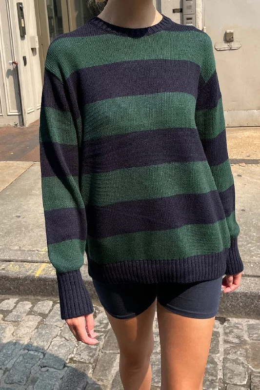 Navy Blue and Dark Green Stripes