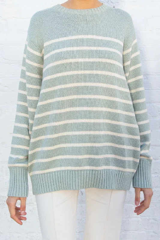 Ivory And Sage Stripes