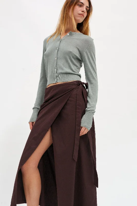 Gia Cotton Wrap Skirt