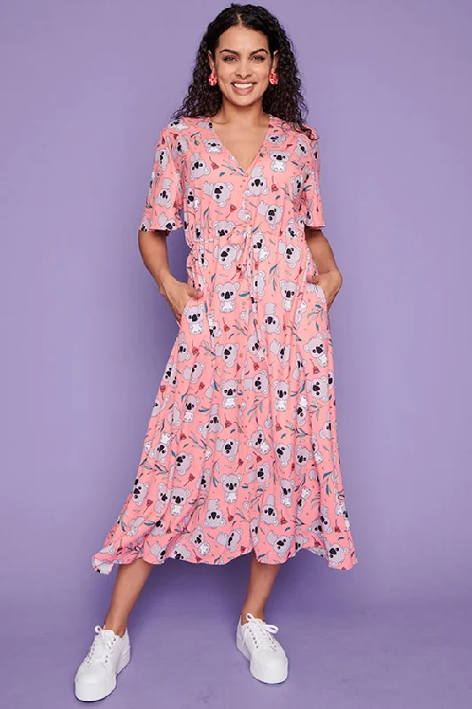 Marley Pink Koala Dress