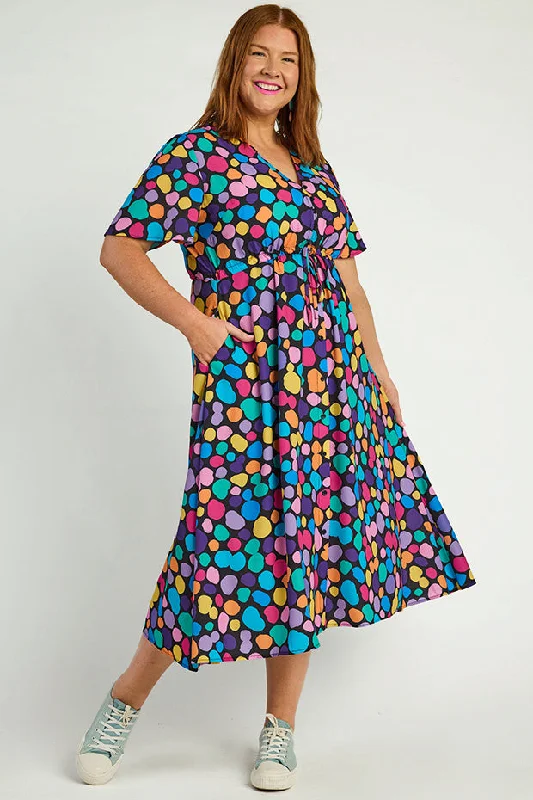 Marley Rainbow Pebble Spots Dress