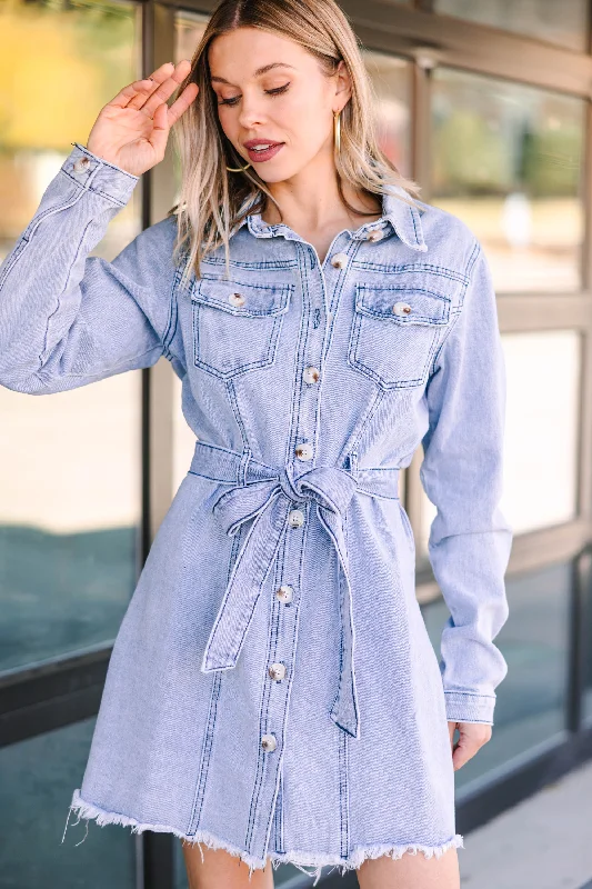 Never Too Much Medium Wash Denim Dress