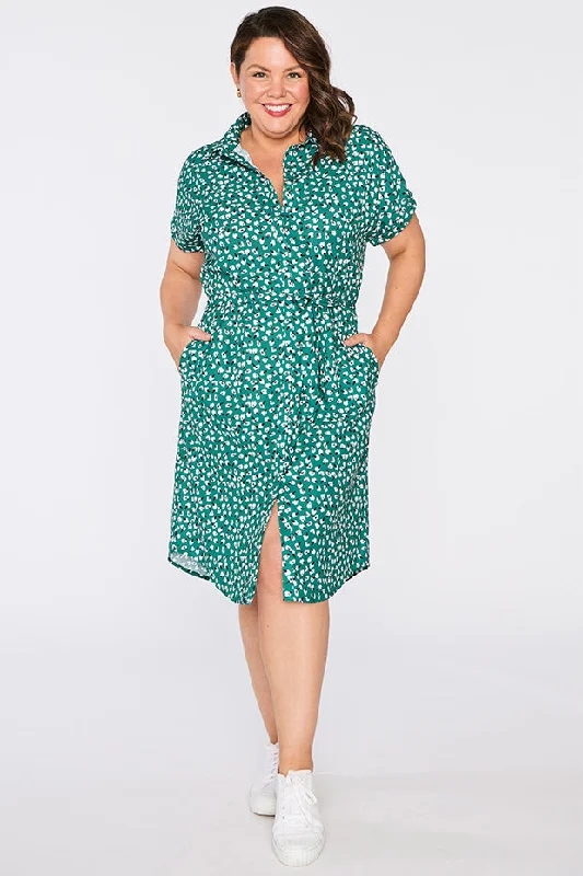 Tessa Green Floral Dress